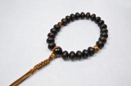 素挽き縞黒檀蜜柑12×16 虎眼石仕立て