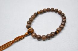 素挽きシャム柿22玉 茶水晶仕立て