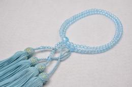 ブルートパーズ128面切子　門徒