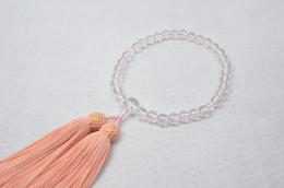 本水晶片手　正絹頭房