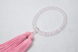 本水晶片手　正絹頭房