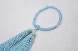 アクアマリン片手　正絹頭房