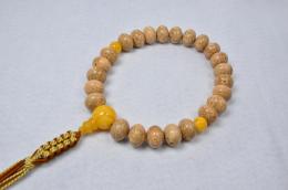 海南島星月菩提樹蜜柑24玉 乳琥珀仕立て