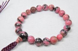 バラ輝石(ロードナイト)18玉片手共