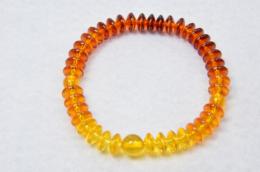 本琥珀4×8ミリ平玉　グラデーション　ブレス