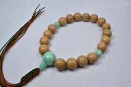 特大星月菩提樹18玉本翡翠仕立て